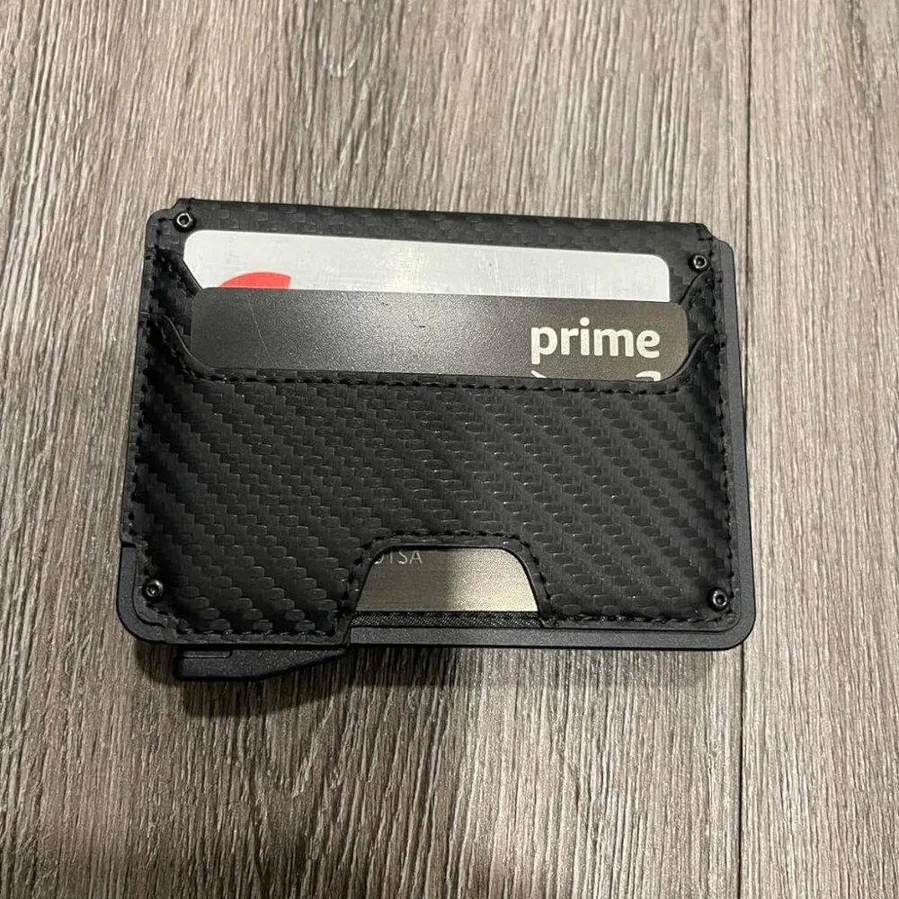 Slim Leather Mens Wallet Pop up Card Holder with Money Clip,Credit Card